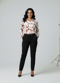 Full Sleeve Soft Rayon shirt Artfully Abstract - Causal and office wear for women