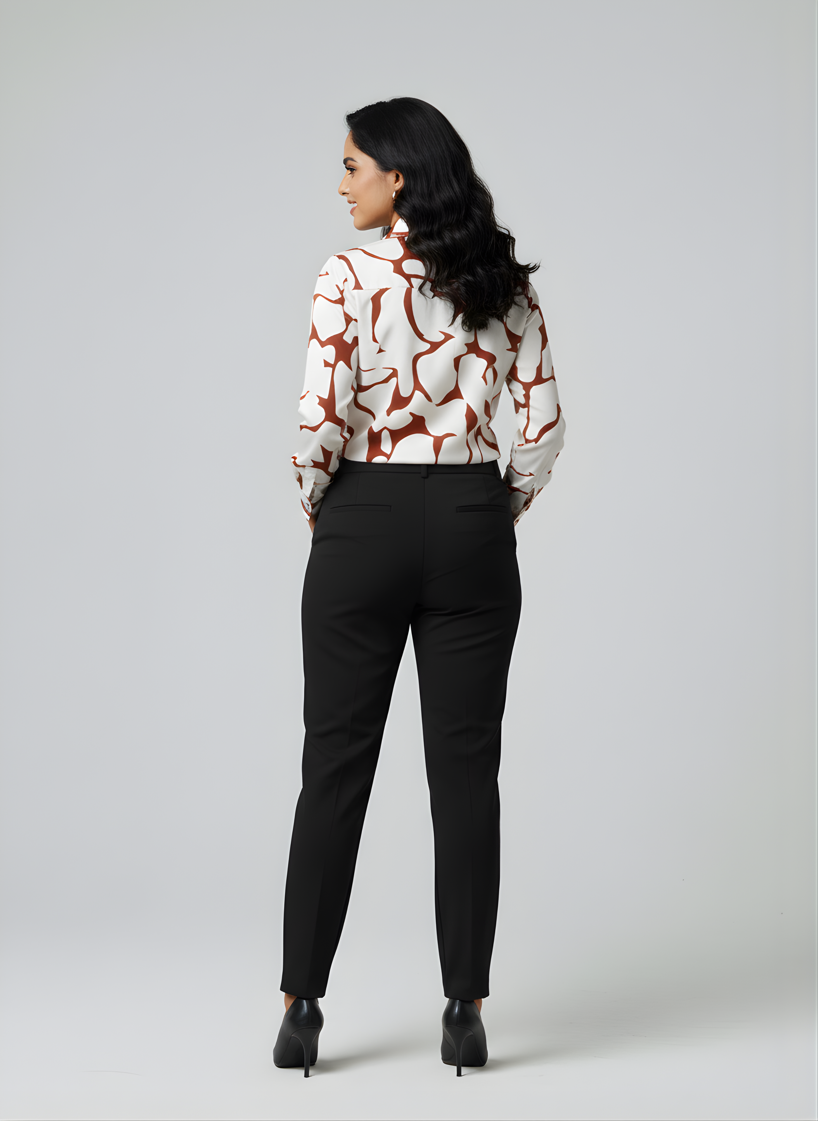 Full Sleeve Soft Rayon shirt Artfully Abstract - Causal and office wear for women