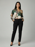 Full sleeve artistic print Viscose Rayon Shirt - Casual and office wear for women