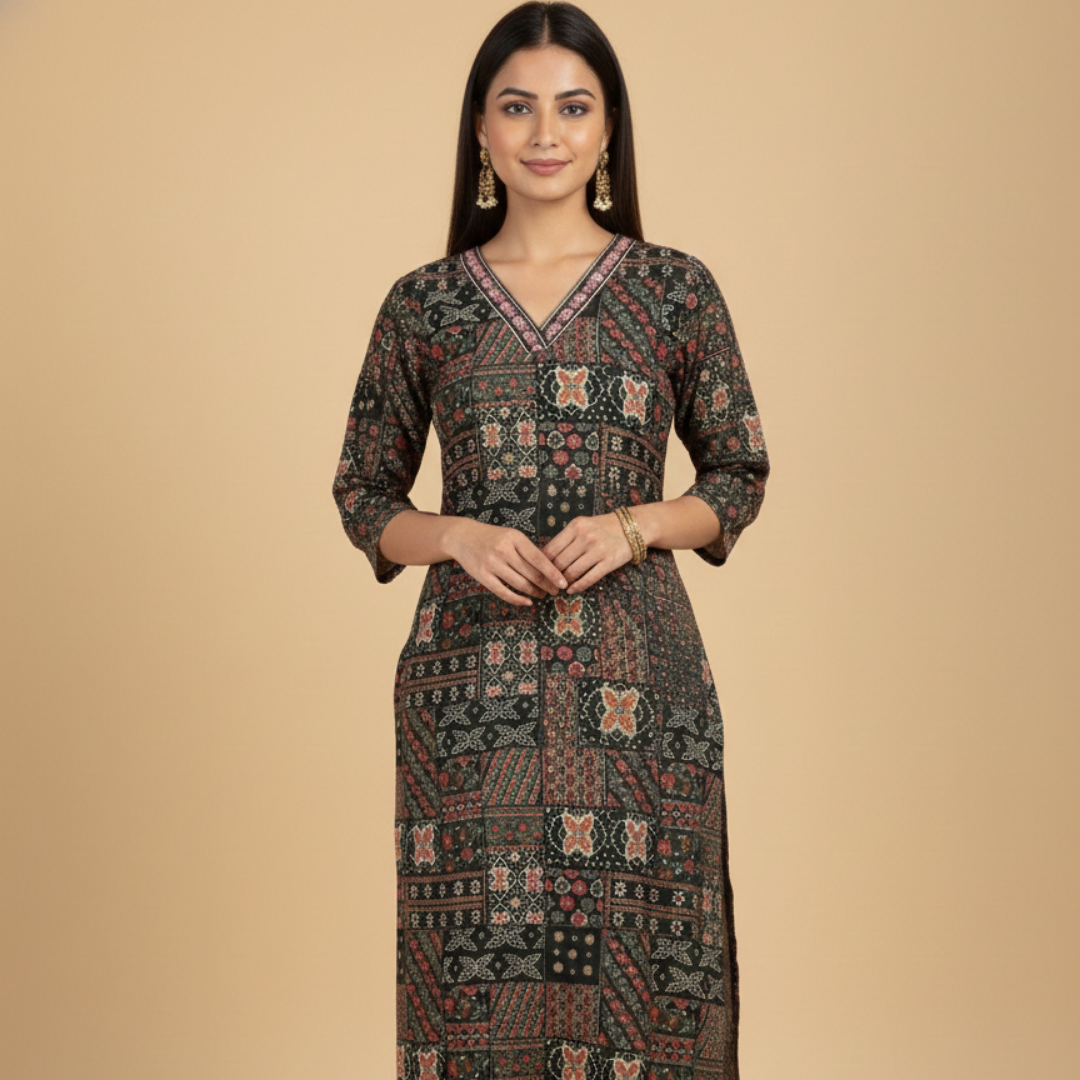 Straight kurta set (2-Piece) Prakriti Heritage  - Office wear ethnic kurti Set