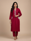 Thread line two-piece kurta Aarna  - Office wear ethnic kurti set