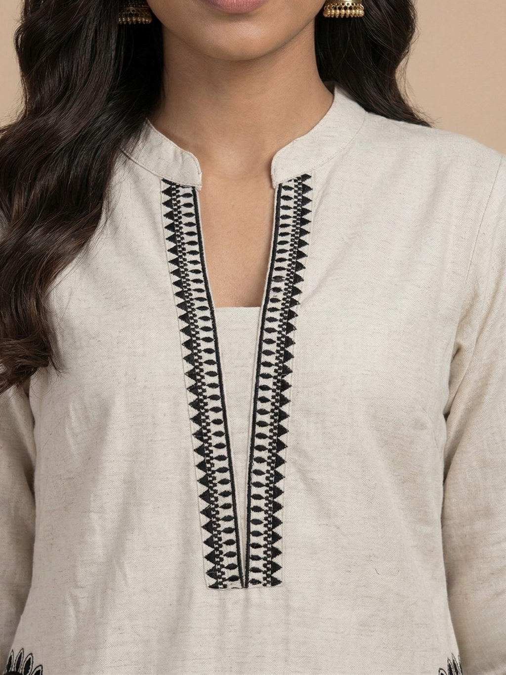 Thread line two-piece kurta Ivora  - Festive wear ethnic kurti