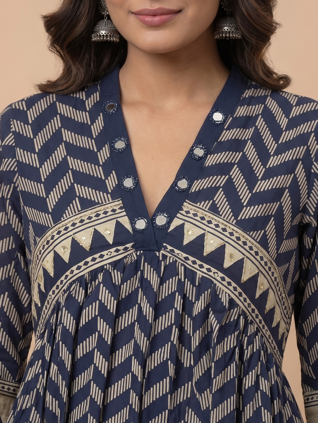 Cotton Kurta Set for women Indigo Whisper  - Ethnic and festive wear kurta