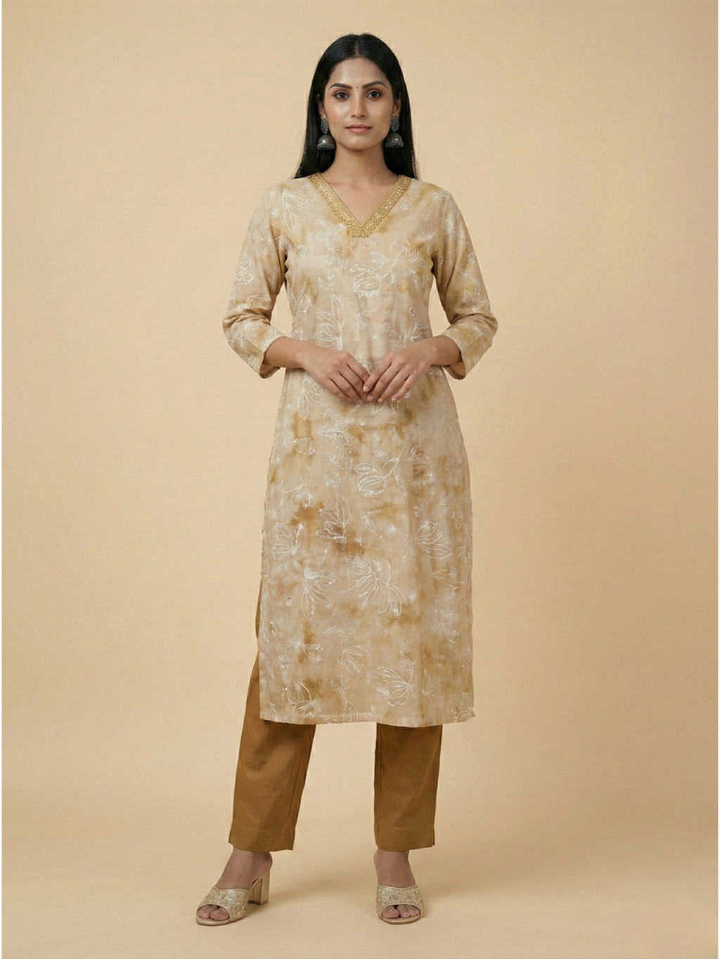 Swarna Dhara Kurta Set with Designer Dupatta (3-Piece) by Gray Parrot