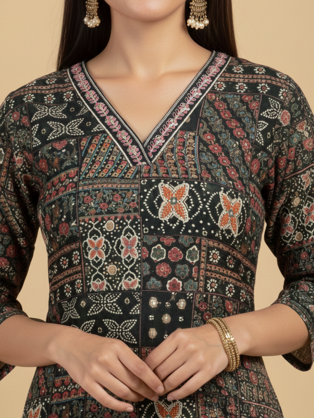 Prakriti Heritage Straight Kurta Set (2-Piece) by Gray Parrot