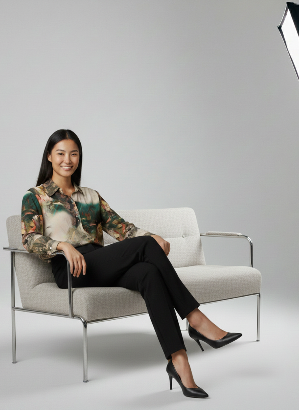 Gray Parrot Canvas – Women's Full Sleeve Artistic Print Viscose Rayon Shirt